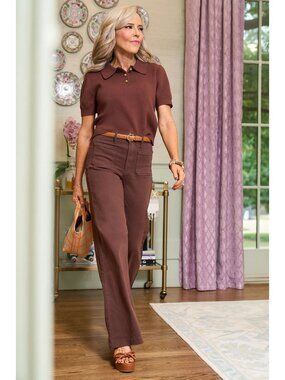 NWT Just Black Denim Avara Shirley Brown Wide Leg Jeans - Size 26